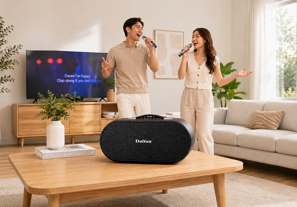 Loa xách tay Apollo LS-26 đi kèm 2 micro không dây UHF, hỗ trợ hát karaoke nhẹ nhàng và thuận tiện ngay tại nh